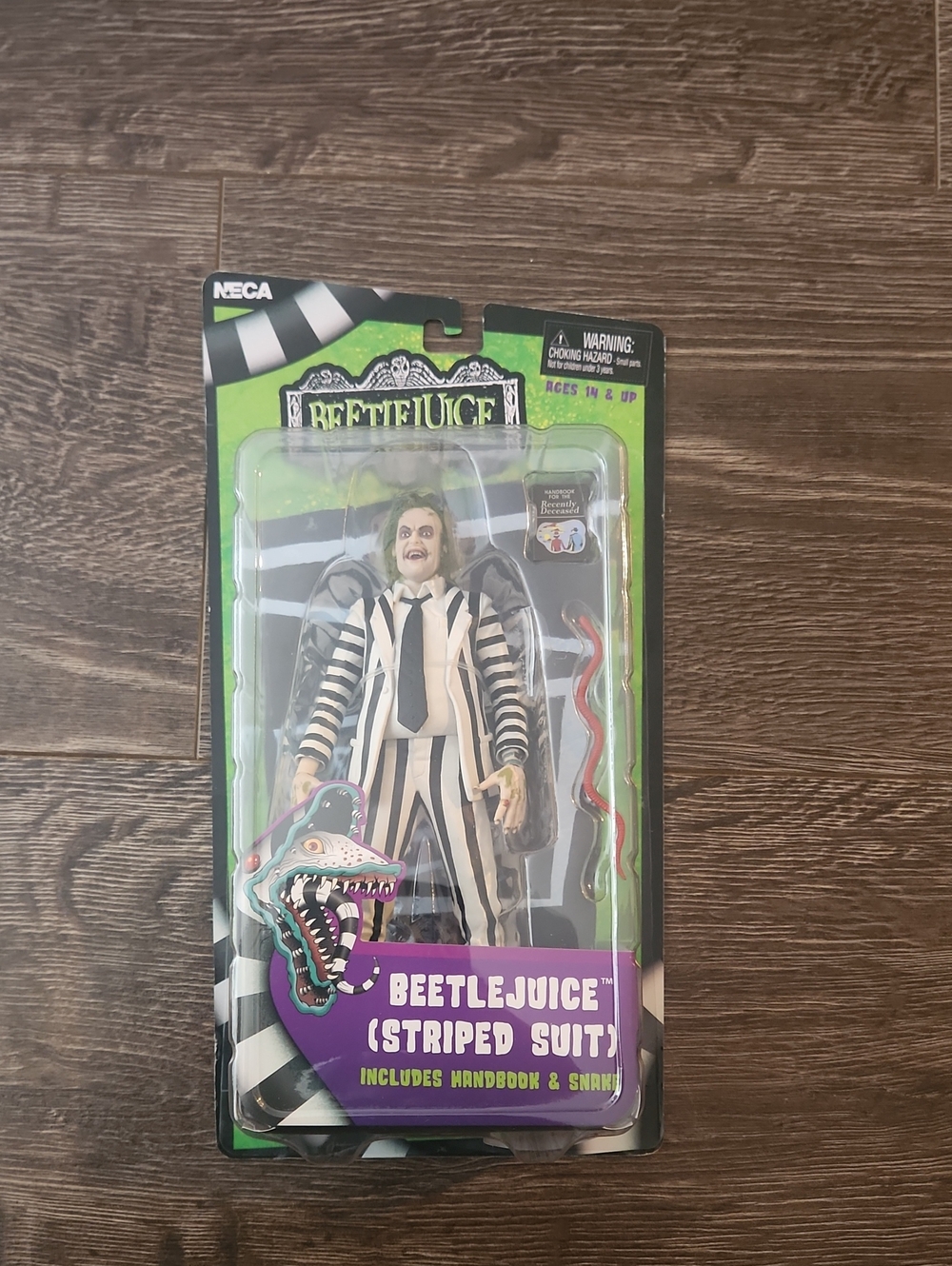 NECA Beetlejuice 1988 Movie 7" Figure Black And White Suit BRAND NEW